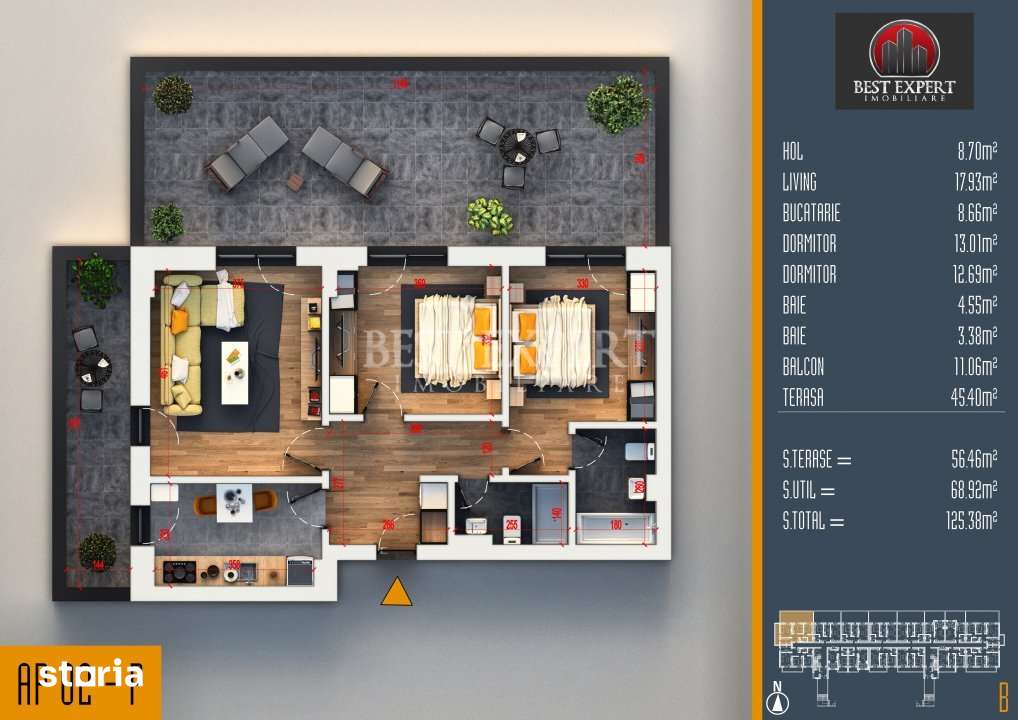 3 Camere Ideal Investitie cu Parcare Inclusa | Acces Rapid STB | Avans — fotografia 2