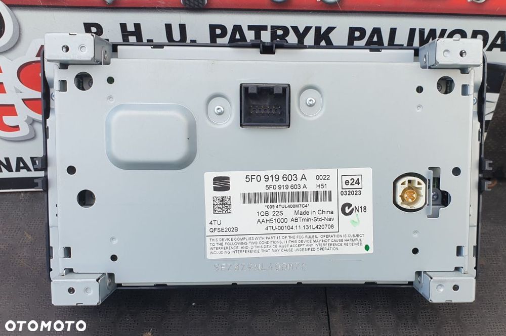 RADIO NAWIGACJA WYŚWIETLACZ 5F0919603A SEAT LEON III 5F - 6