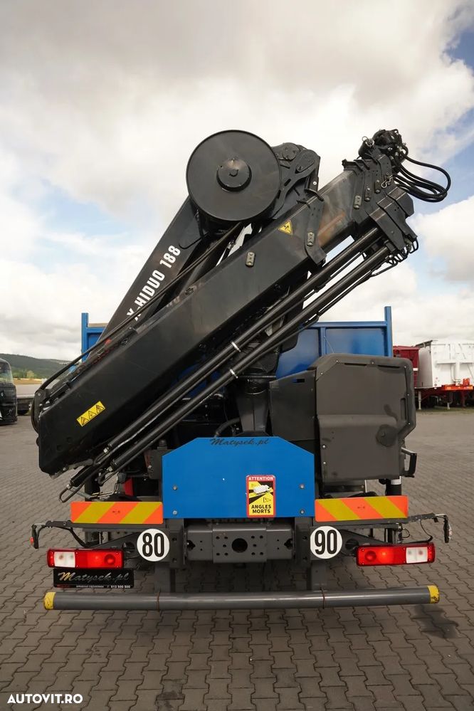Renault C 380 / 6x4 / CAROSERIE DE LIVRARE 6,8 m / + HIAB X-HIPRO 192 ES-4 ÎNALTĂ DE RIDICARE: 12,4 M / ROTATOARE / FURCĂ PENTRU PALEȚI / EURO 6 - 19