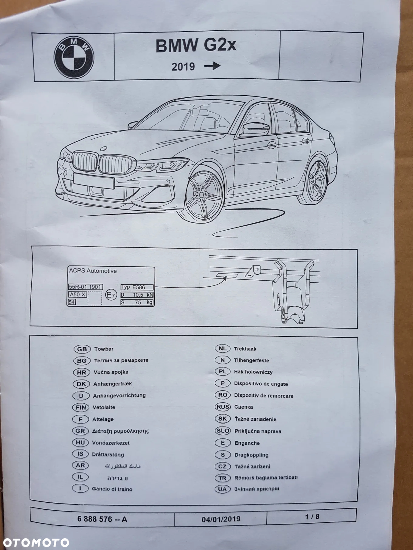 BMW G20 HAK HOLOWNICZY - 6