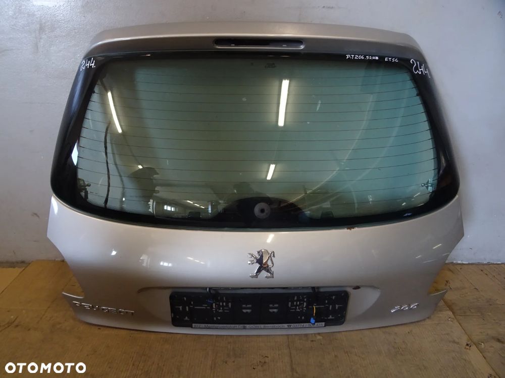 KLAPA TYŁ TYLNA SZYBA POKRYWA BAGAŻNIKA PEUGEOT 206 LAK: ETSC NR244 - 2