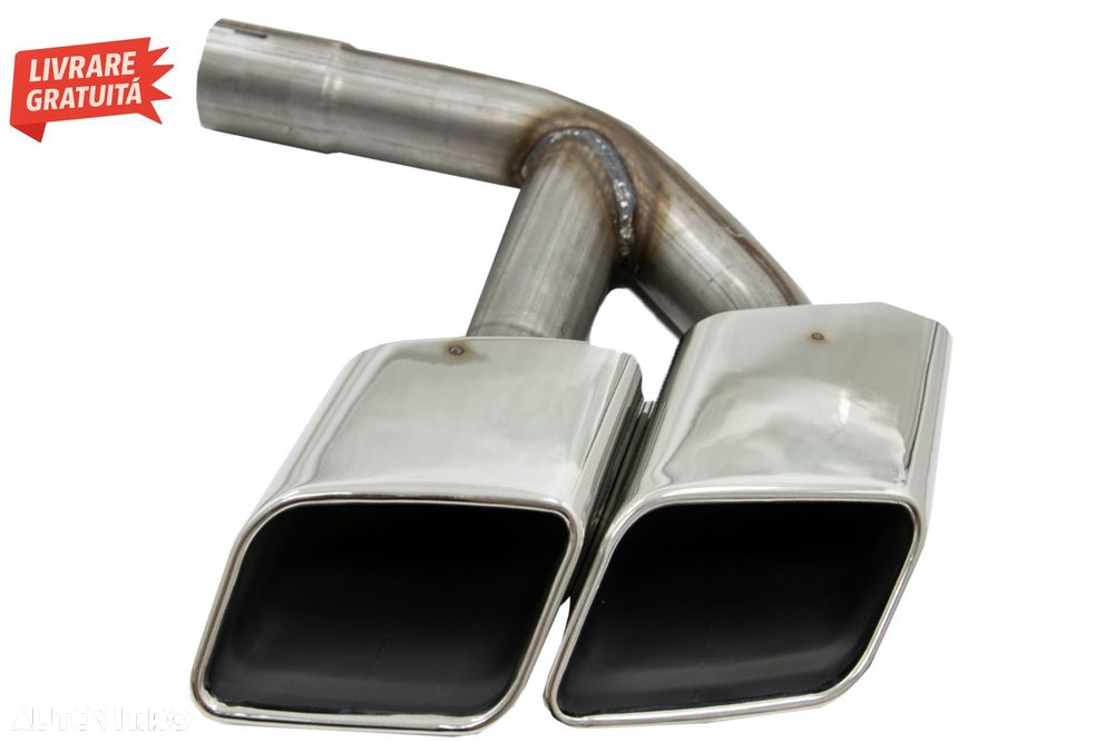 Ornamente toba Audi Q7 4M (2015-2019) SQ7 Design Chrome doar pentru Benzina- livrare gratuita - 9