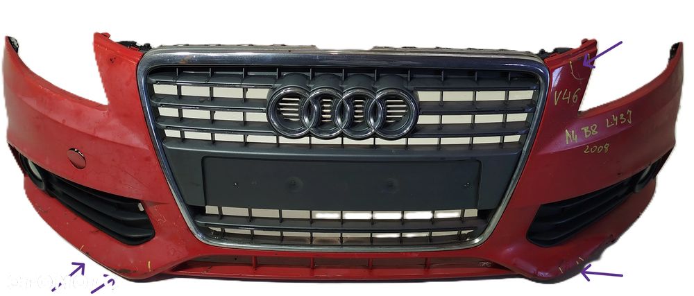 zderzak przedni przód grill AUDI A4 B8 07-15 LY3J - 1