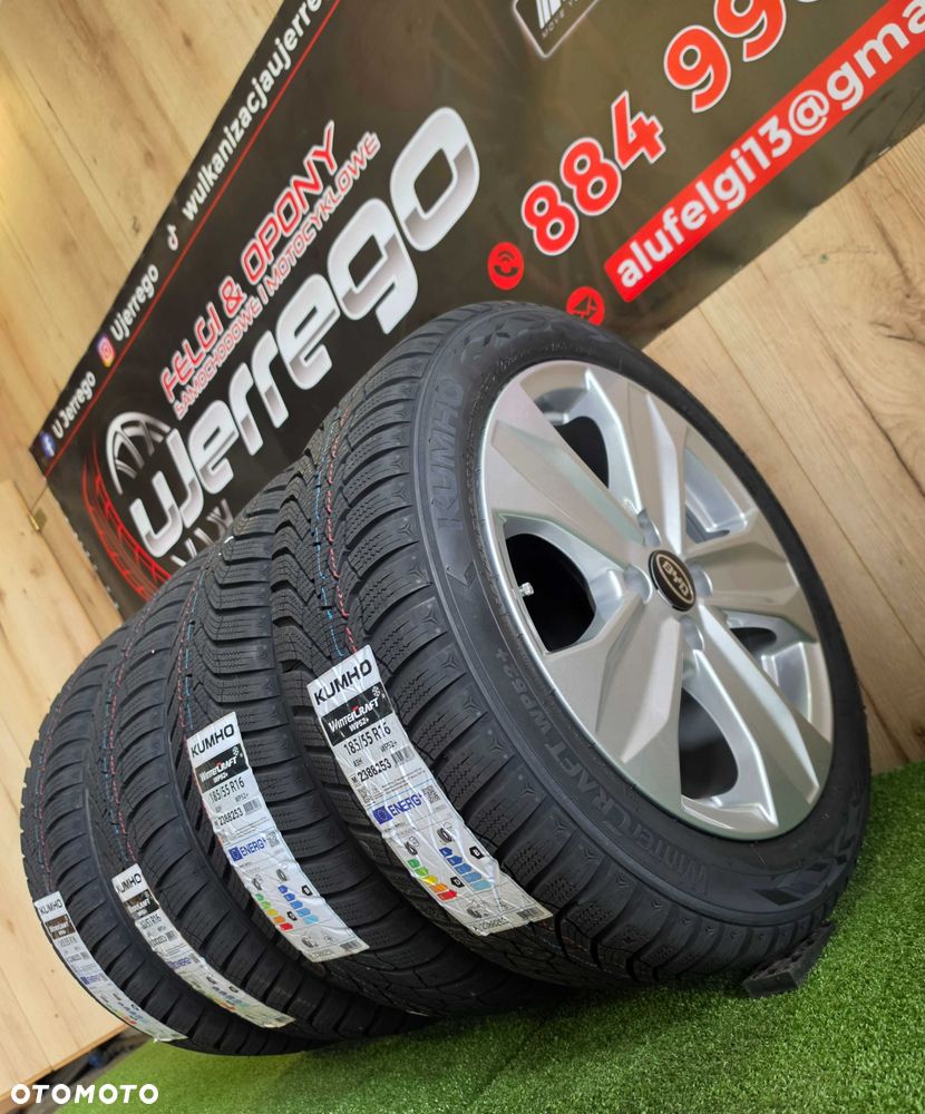Koła zimowe BYD DOLPHIN SURF 16x4x100 - Kumho WinterCraft WP52+ 185/55/R16 + TPMS - 4