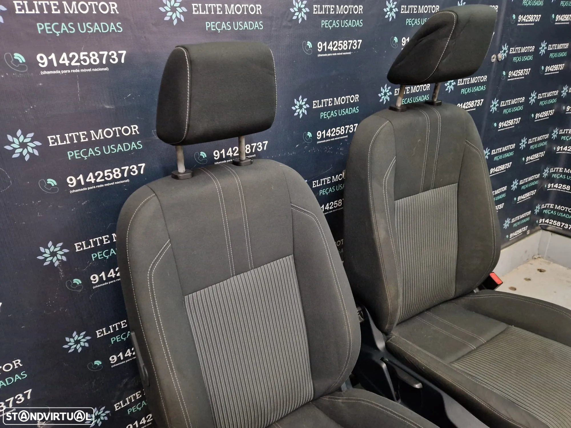 Jogo de bancos frontais usados FORD C-MAX II CMAX tecido - 5