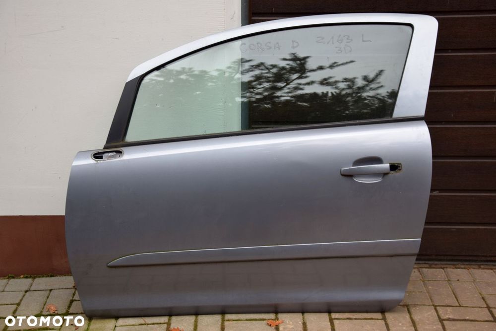 Opel Corsa D Drzwi lewe 3D Z163 Ładne, bez korozji, bez malowania - 2
