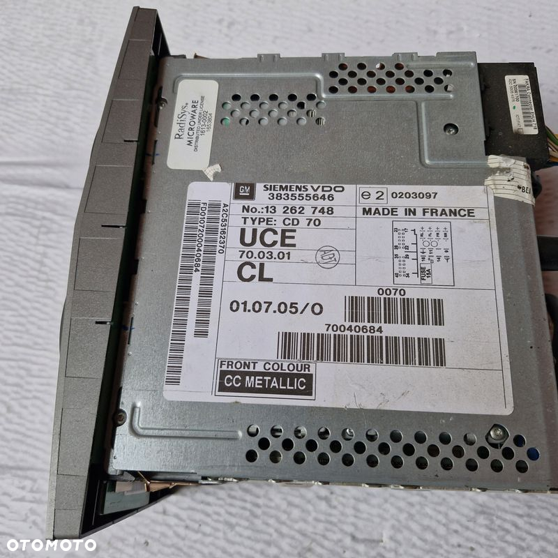 RADIO FABRYCZNE NAVI CD70 ZAFIRA B 13262748 EU - 3