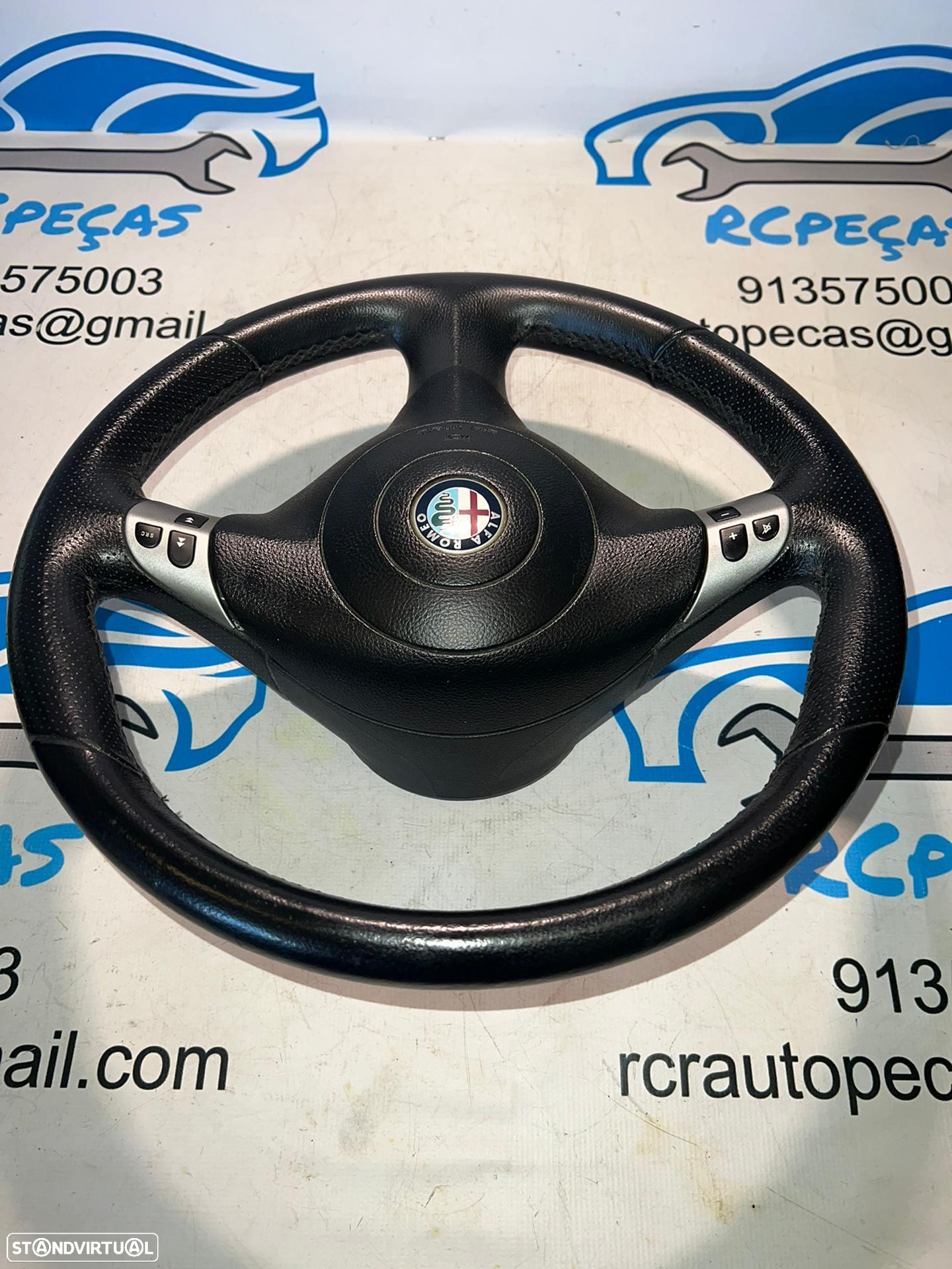 VOLANTE GUIADOR COMPLETO 147 937 COLLEZIONE PELE PERFURADA COMANDOS MULTIFUNÇÕES AIRBAG ALFA ROMEO 147 937 COLLEZIONE - 3
