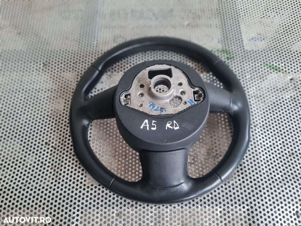 Volan Din Piele Cu Comenzi Airbag Rotund Audi A4 B8 Q3 Q5 A5 2.0 Tdi Euro 5 Cod Motor CJC Cutie Aut - 7