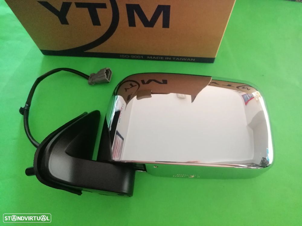 Espelho retrovisor cromado elétrico da Nissan Navara D22 - 2