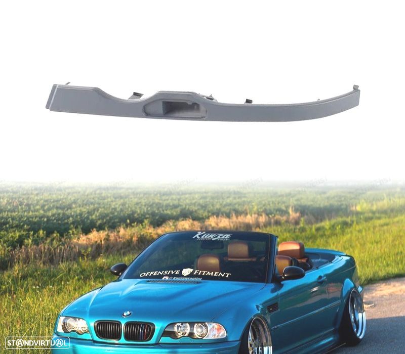 MOLDURA DO FAROL ESQ COM SUPORTE LAVA FARÓIS BMW E46 COUPÉ CABRIO 98-03 - 1