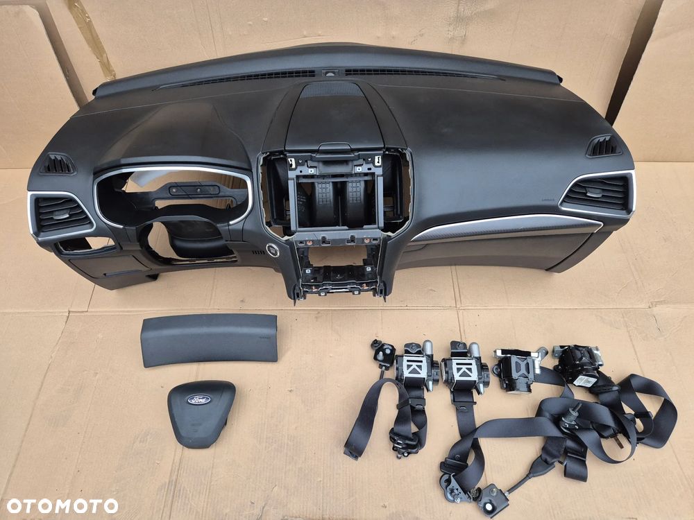 FORD EDGE MK2 LIFT 2019-KONSOLA PODUSZKI PASY ZESTAW KOMPLET ORYGINALNY IDEALNY - 1