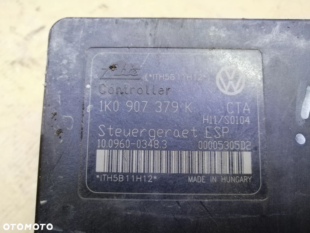 Volkswagen Golf V pompa sterownik abs 1K0907379K 1K0614517H plus wtyczka z wiązką - 6