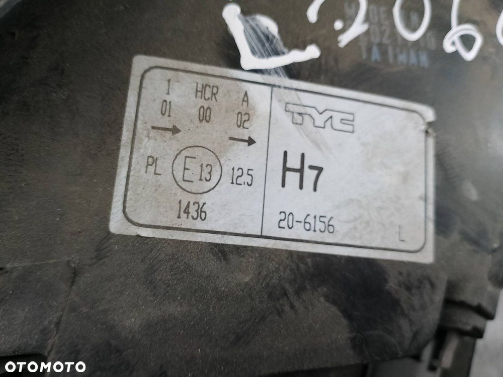 LAMPA PRZÓD LEWA PEUGEOT 206 CC 20-6156 TYC - 2