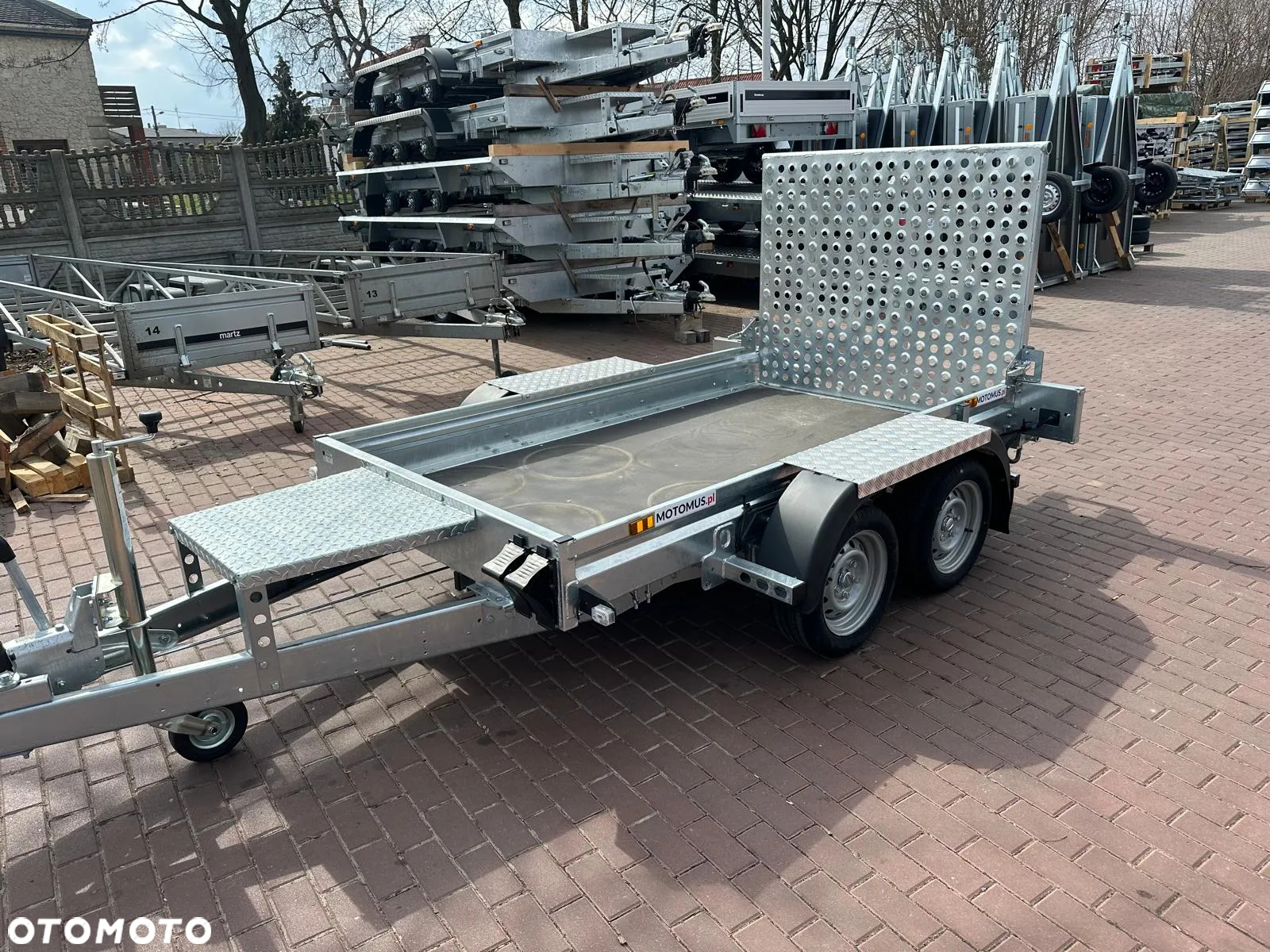 Inny Przyczepa do przewozu sprzętu budowlanego B 260/2 260x150 2700kg 2 osie pod koparke koparka walec MOTOMUS - 4