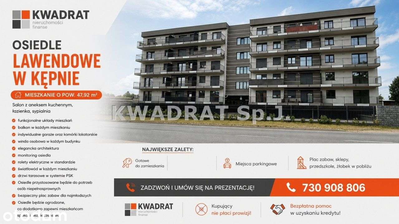 Os. Lawendowe - mieszkanie o pow. 47,92 m2 Kępno