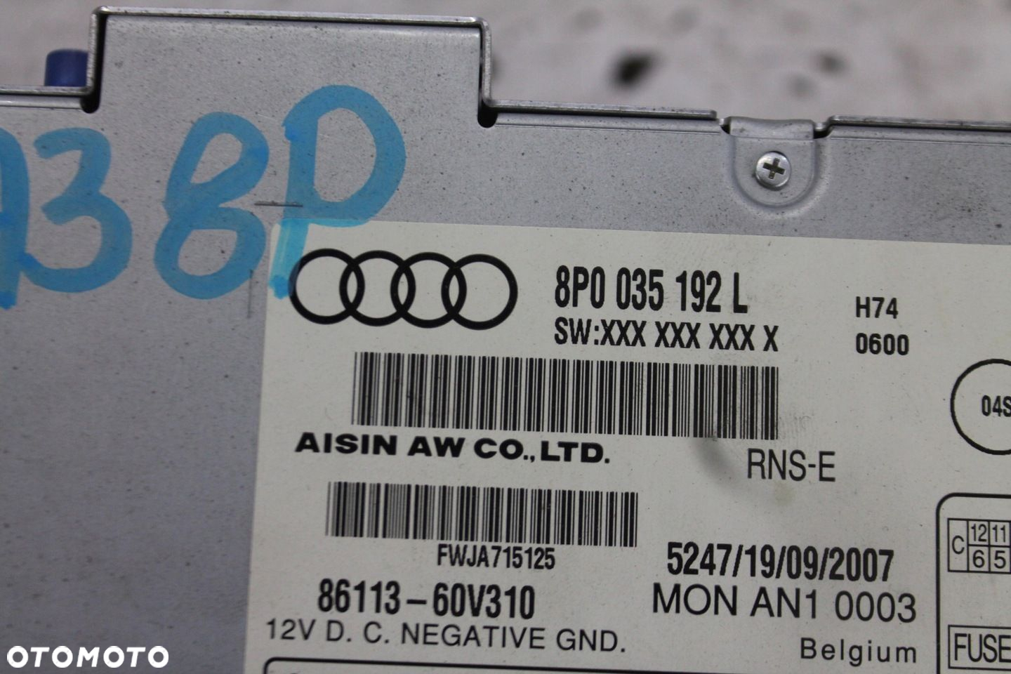 RADIO FABRYCZNE NAVI 8P0035192L AUDI A3 8P 05-08 - 3
