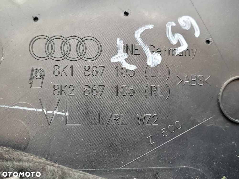 BOCZEK DRZWI PRZÓD LEWY TAPICERKA AUDI A4 B8 KOMBI 8K1867105 - 10