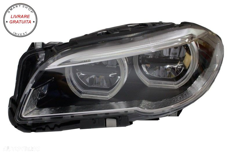Faruri Full LED BMW F10 F11 5 Seria (2011-2013) Angel Eyes- livrare gratuita - 9