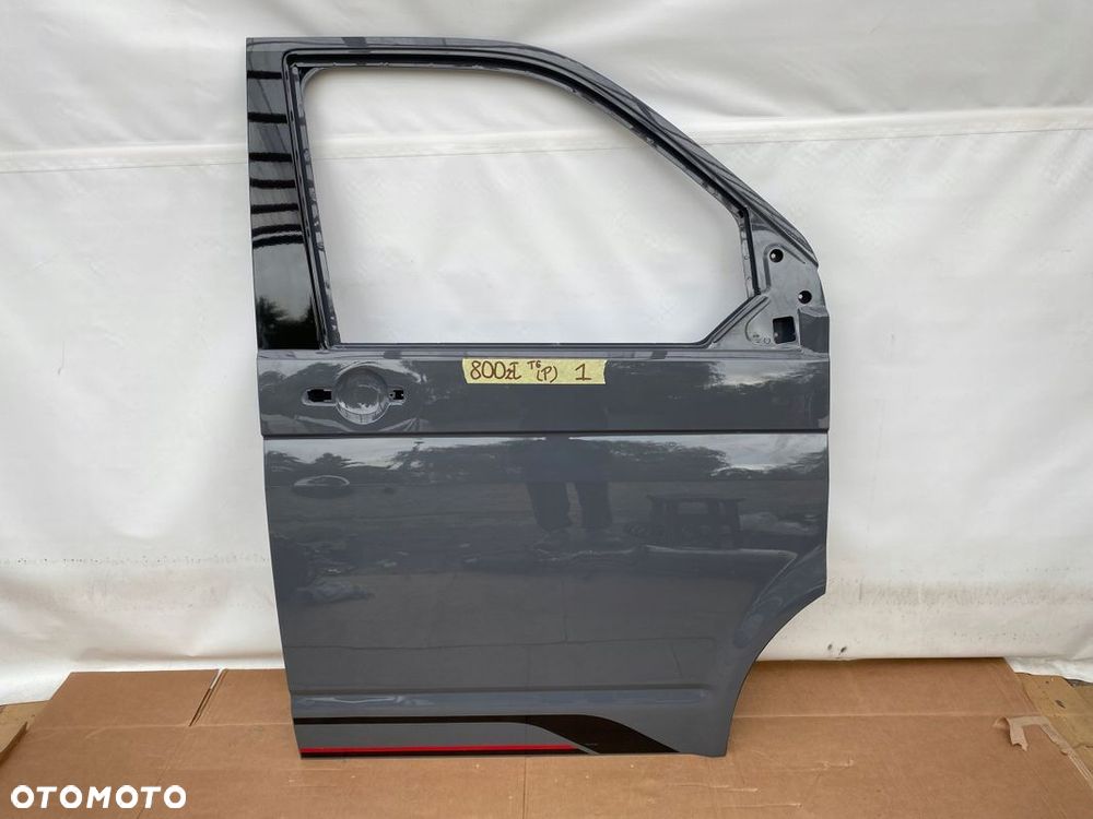 VW T6 TRANSPORTER MULTIVAN 15- drzwi przednie PRAWE GRAFITOWE ORYGINALNE - 1