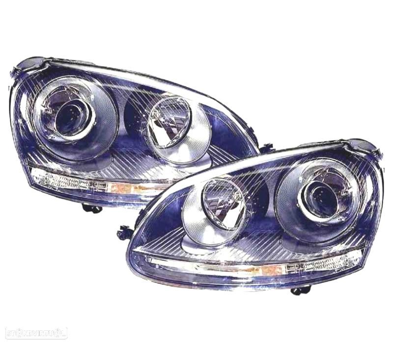 FARÓIS OPTICAS VOLKSWAGEN VW GOLF V 03-08 XENON + H7 - 1