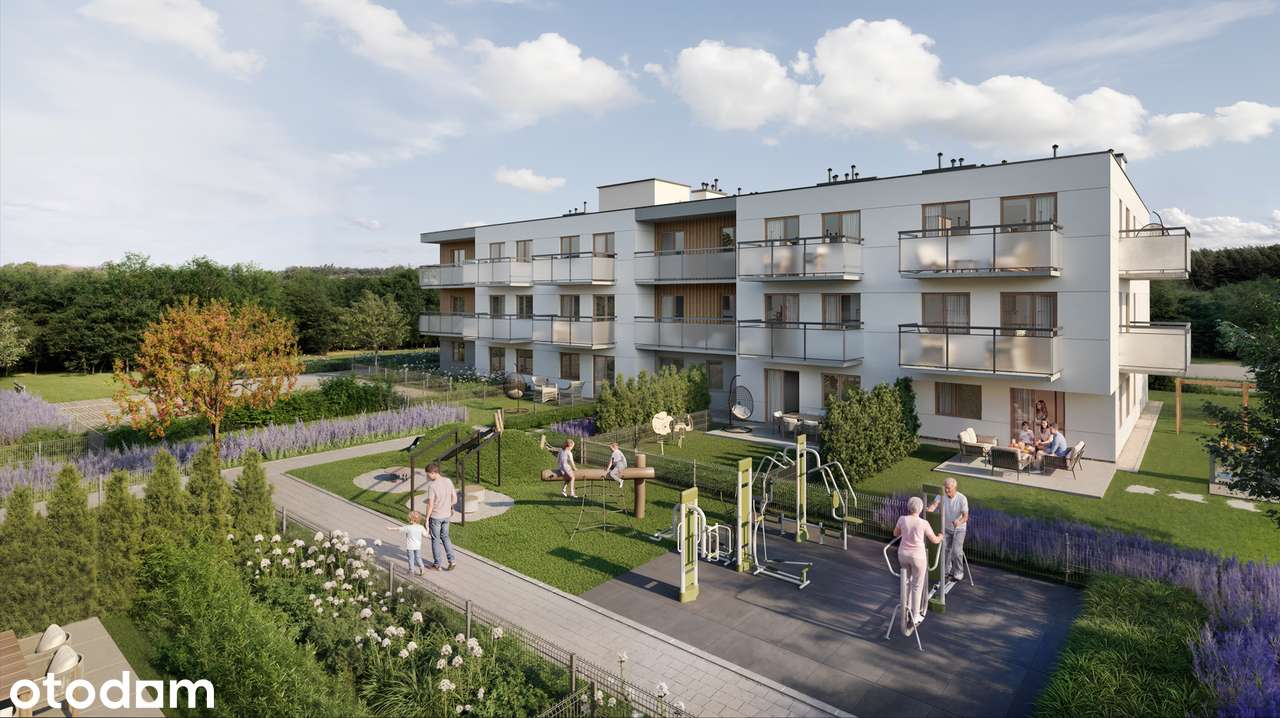 3 pokoje | 69,38 m² | ogromny ogród narożny 270 m2 | Lutynia