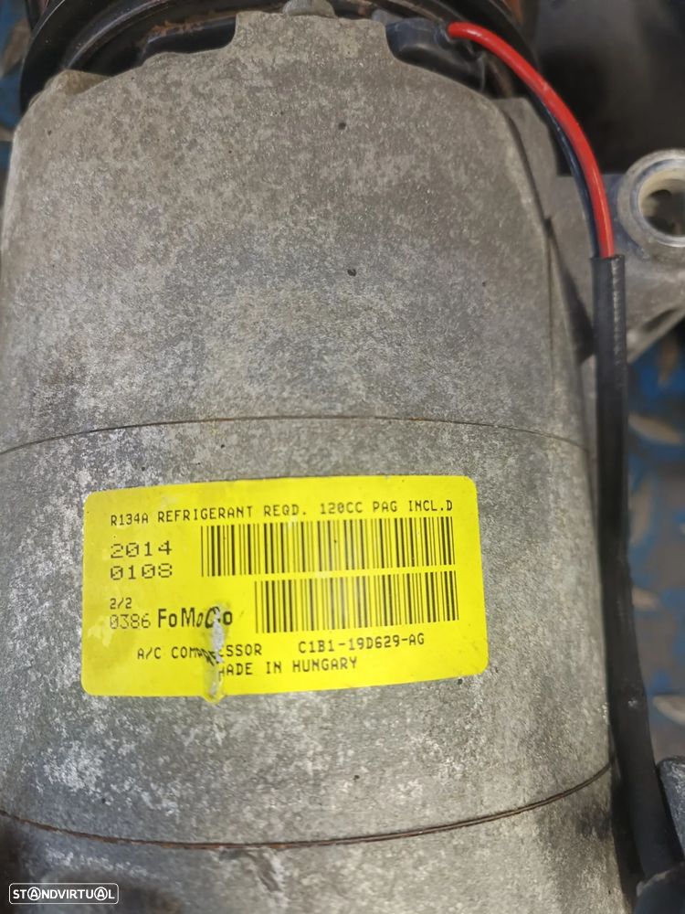 Compressor ar condicionado Ford Fiesta 6 1.0 Turbo de 2015 referência C1B1-19D629-AE. - 3