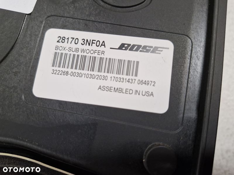 NISSAN LEAF I II 1 2 GŁOŚNIK SUBWOOFER BOSE 281703NF0A - 5