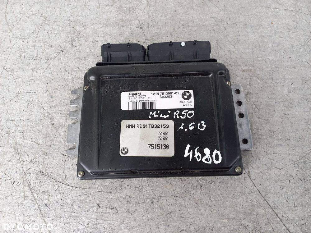 KOMPUTER, STEROWNIK MINI R50 12147513981-01  S118012001H 1.6 16V - 1