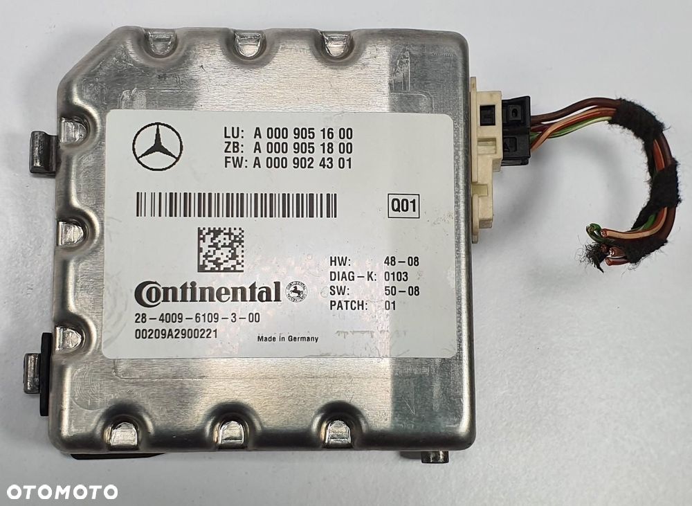 MODUŁ STEROWNIK KAMERY MERCEDES W212 A0009051600 - 2