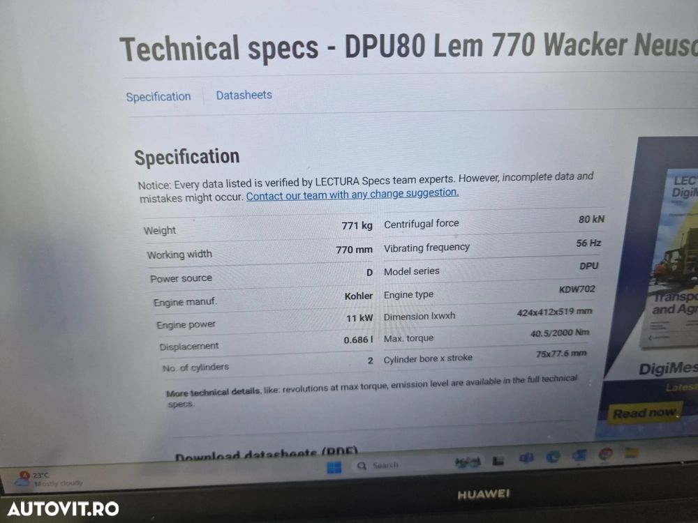 Neuson DPU80, 750kg, 2019, 196h-PROMOTIE 7.900 EUR+Tva - 14