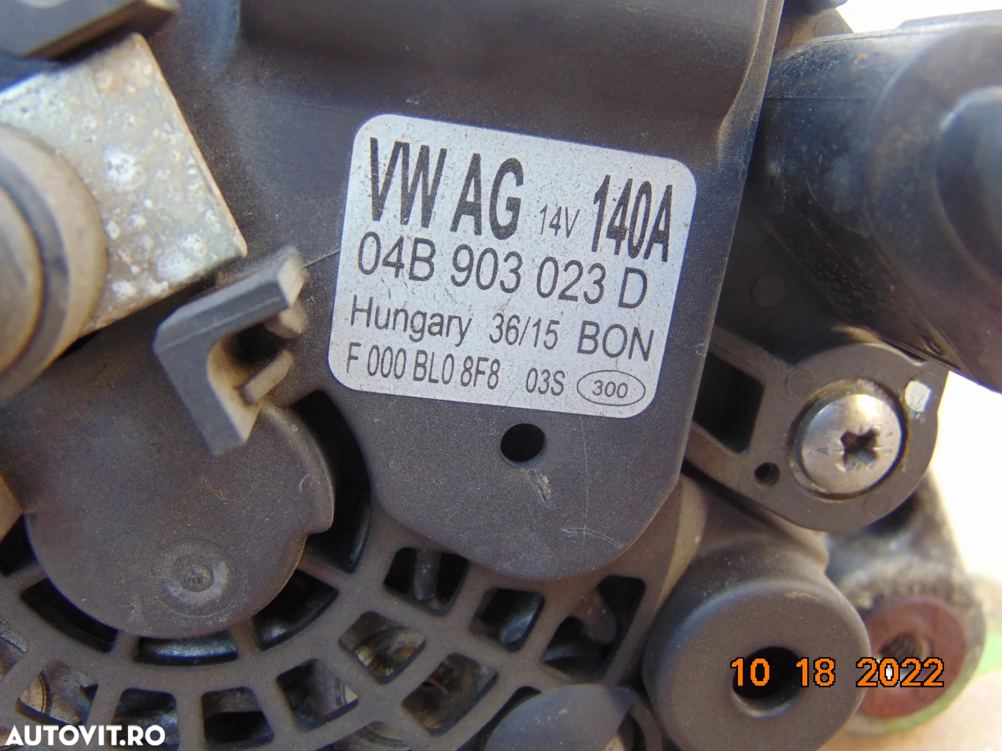 Alternator VW Polo 6R 1.4tdi CUS Skoda fabia 3 Audi a1 seat ibiza toledo 1.4 tdi - 2