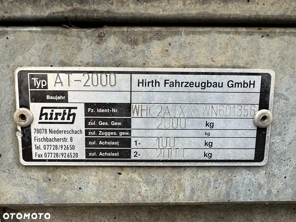 Humbaur HIRTH AT 2000 PRZYCZEPA DWUOSIOWA BURTOWA NISKOPODŁOGOWA - 8