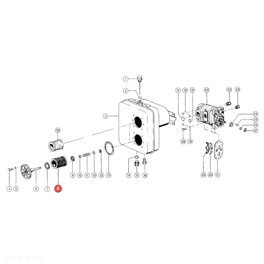 Filtr oleju hydrauliki Claas 766538.0 JAG - 3