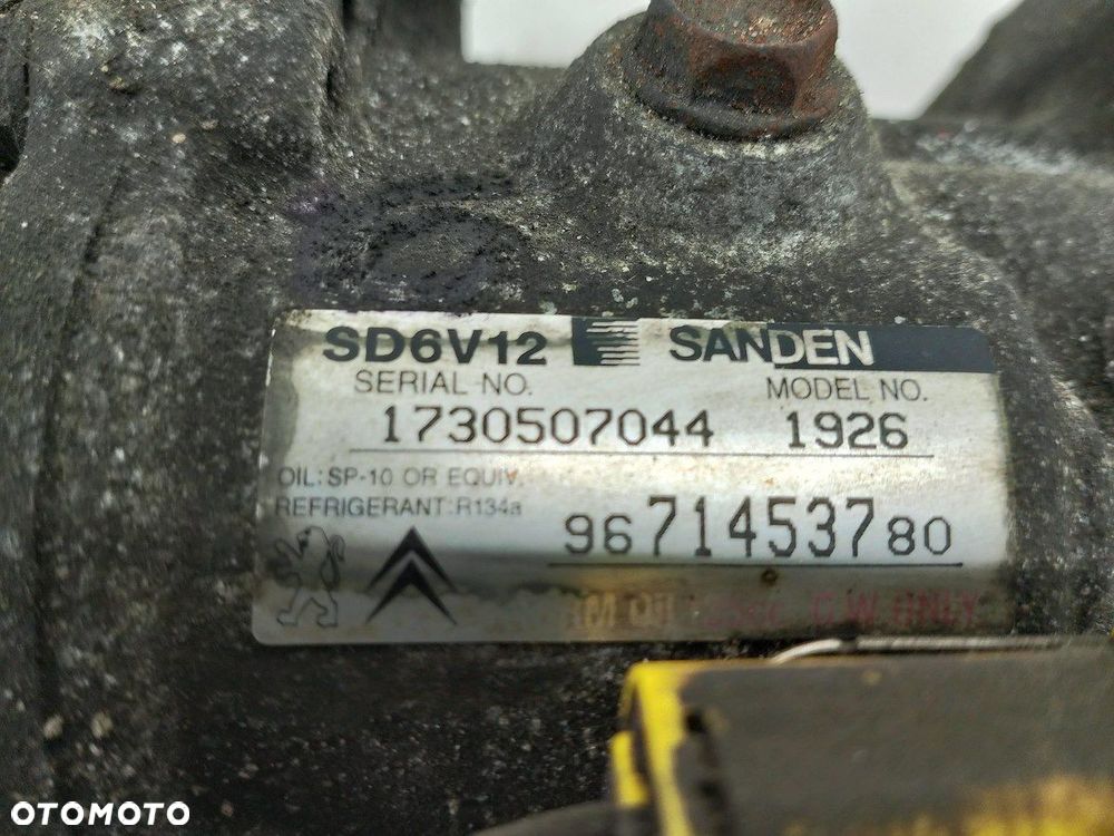 POMPA, SPRĘŻARKA KLIMATYZACJI PEUGEOT 206 PLUS 1.4 HDI HATCHBACK 9671453780 - 6