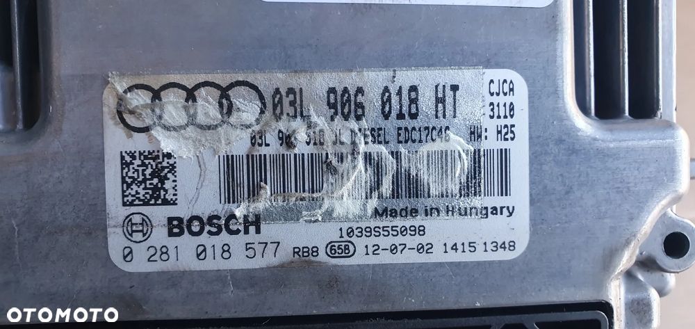 Komputer sterownik silnika Audi A4 B8 2.0 03L906018HT - 6