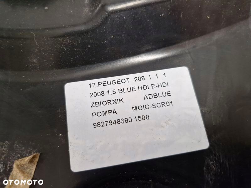 PEUGEOT 208 1 I 2008 1.5 BLUE HDI E-HDI ZBIORNIK ADBLUE POMPA - 3
