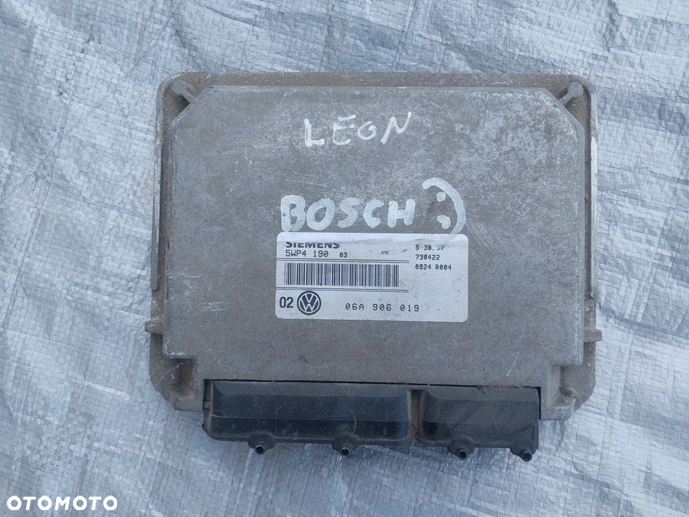 Sterownik silnika 1.6 Benzyna Siemens 5WP4190 06A906019 Volkswagen Golf Bora New Beetle Audi A3 Seat Toledo Leon Ibiza AKL AEH APF - 1