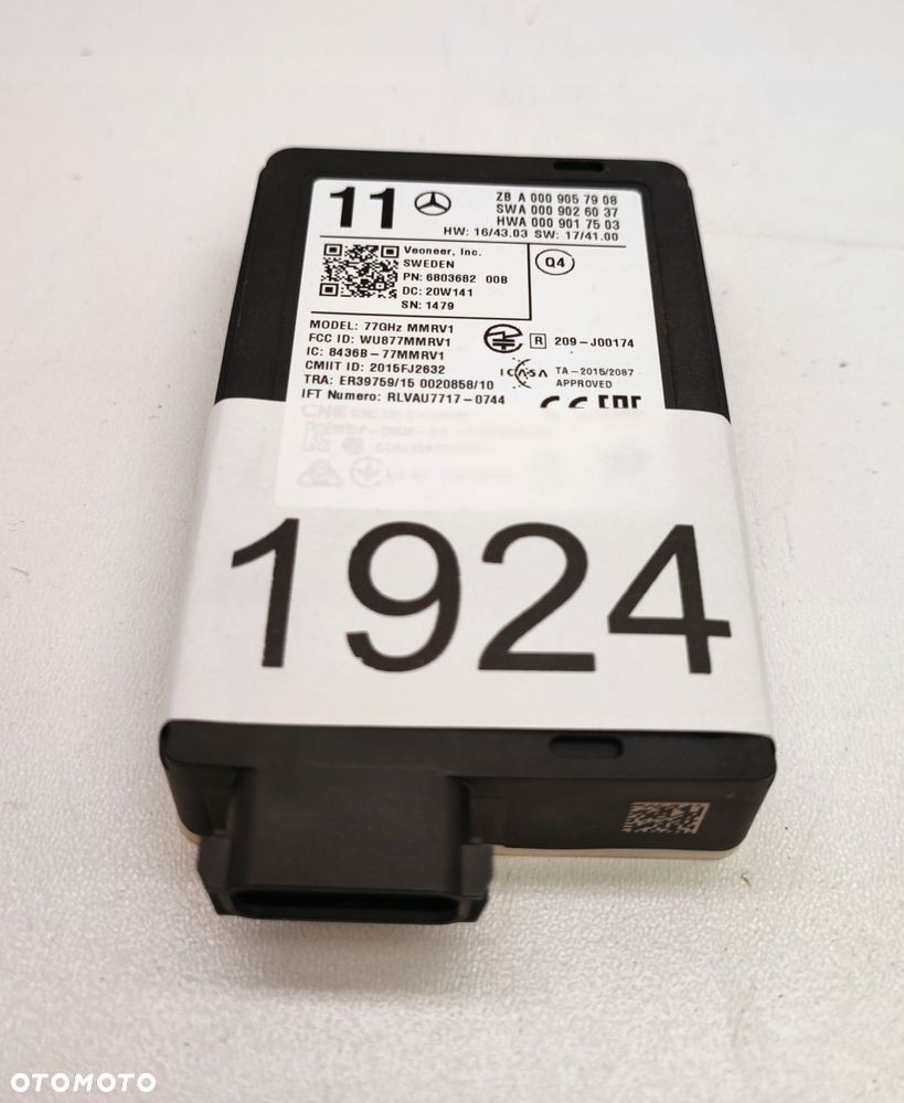 MERCEDES RADAR MODUŁ DISTRONIC A0009057908 - 5