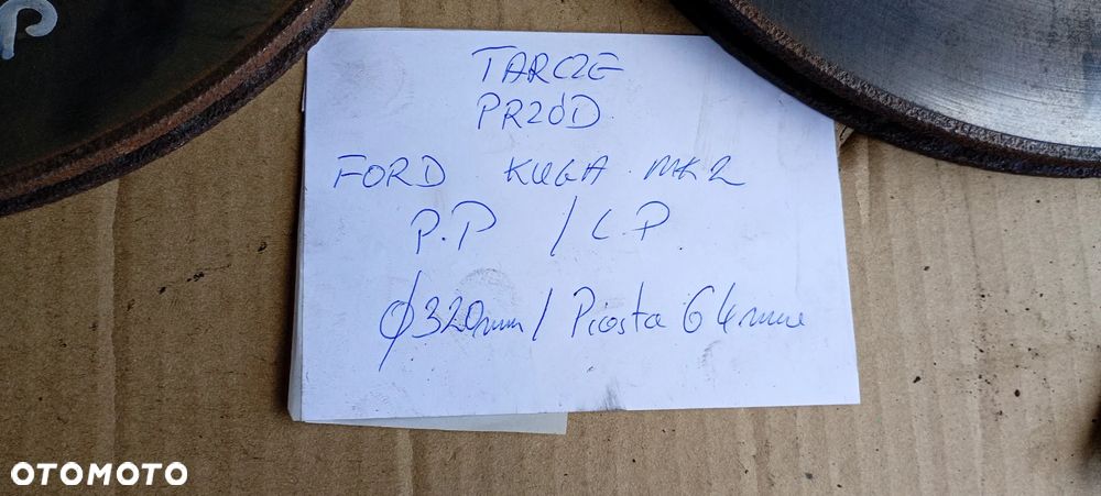 Tarcze hamulcowe przód przednie klocki Ford Kuga MK2 320mm - 10