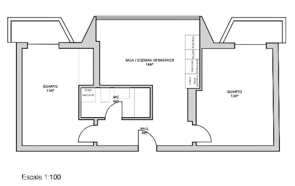 Apartamento T2 em Águas Livres de 56 m2 - Grande imagem: 3/3