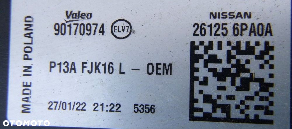 Nissan Juke Lampa Jazdy Dziennej Lewa 90170974 - 6