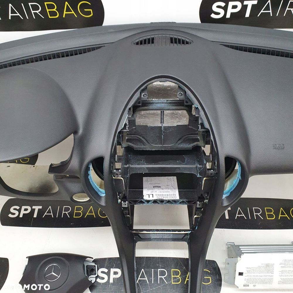 MERCEDES SLK DESKA ROZDZIELCZA KONSOLA KOKPIT PULPIT PODUSZKI AIRBAG AIR BAG KIT SET - 3