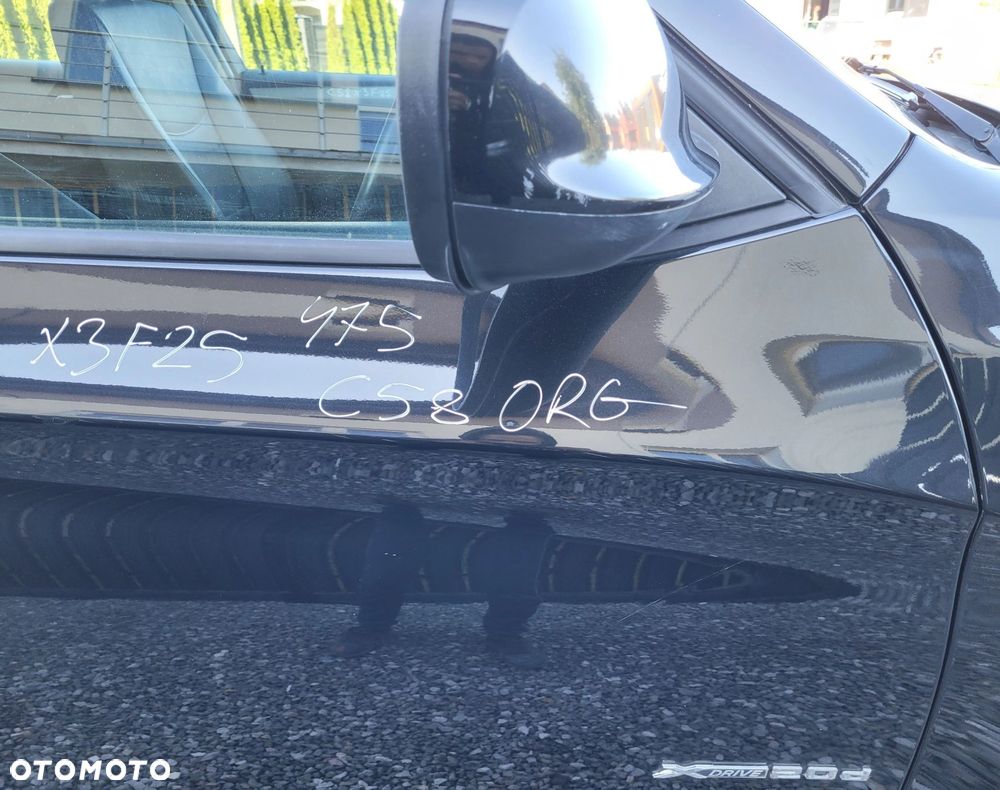 DRZWI PRAWY PRZÓD PRZEDNIE BMW X3 F25 475 BLACK SAPPHIRE ORG LAKIER C58 - 3
