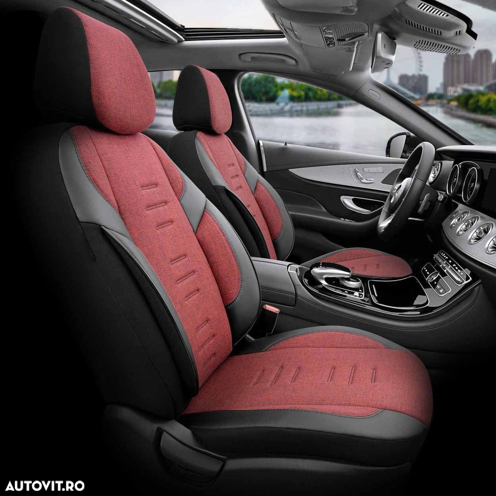 Set huse scaune Premium, Universale, fractionate Otom Throne 103, rosu - 2