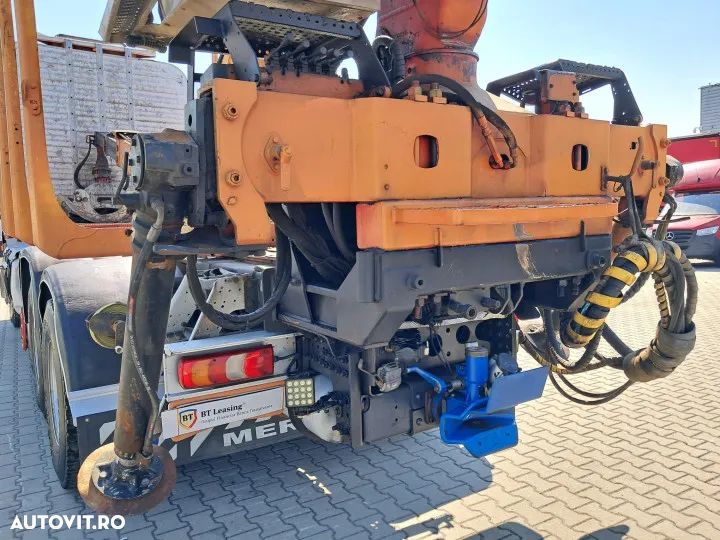 Mercedes-Benz arocs 578cp 8x4 cu macara hiab loglift 120s si graifer transport lemn - 23