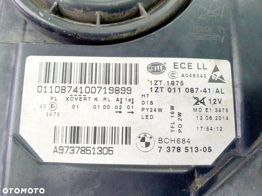BMW 5 F10 F11 LIFT LCI LAMPA XENON LEWA SKRĘTNA DYNAMIC EU!!! 7378513 - 8