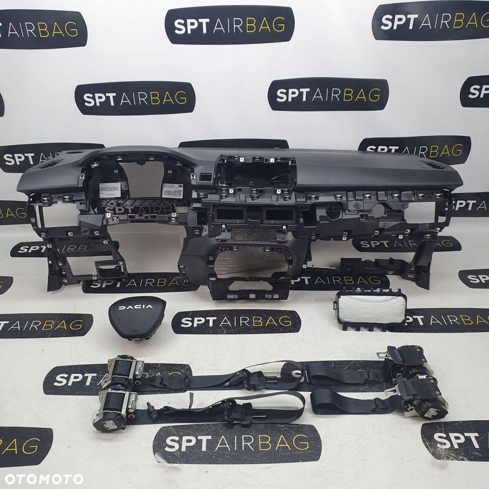 DACIA SANDERO III PO LIFCIE DESKA ROZDZIELCZA KONSOLA KOKPIT PULPIT PODUSZKI AIRBAG AIR BAG PASY KIT SET - 1