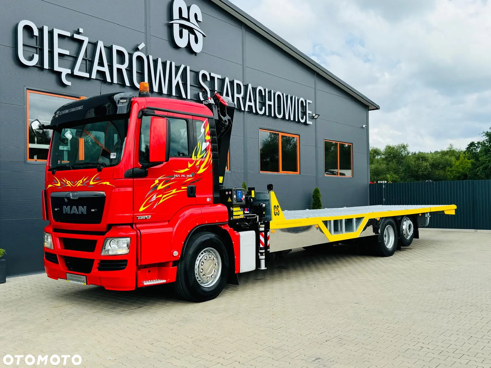 MAN MAN MAN TGS TGX 26.360 E5 laweta uniwersalna 10,2m + Dźwig HDS HMF 1420 K2 / do przewozu kontenerów / pomoc drogowa / platforma / energetyka/ kran krane dzwig hds żuraw - 9