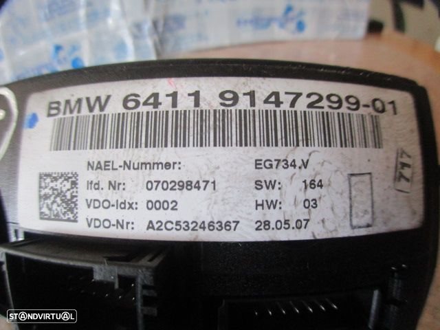 Comando Sofagem 64119147299 01 BMW SERIE 1 (E81) 2007 120D 177CV 3P CINZA ESCURO BMW SERIE 3 TOURING E91 FASE 1 2006 2.0D 318 122CV 5P AZUL - 4
